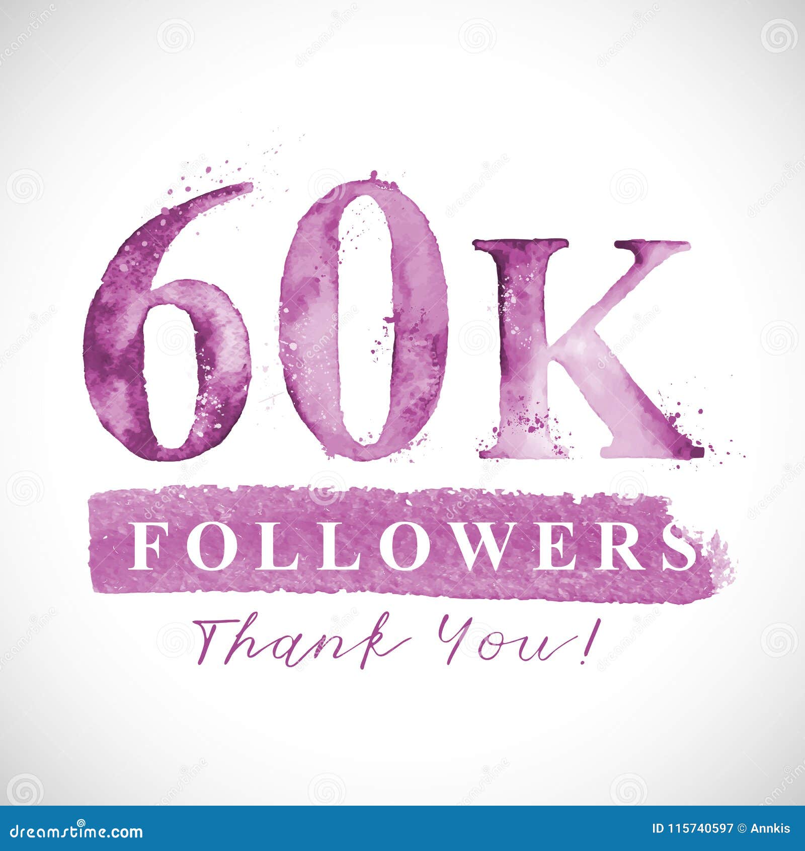 thank you 60 k followers card for social networks - 60k instagram followers